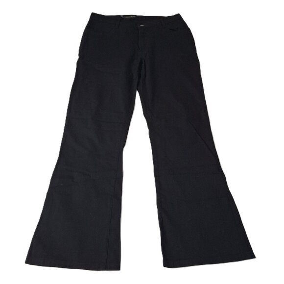 Chateauworks Flare Low Rise Womens Trousers Jeans Style Deep Black Size 34 (Size - Picture 1 of 16
